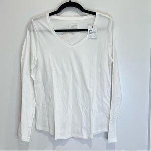 Sonoma Goods For Life White Long Sleeve Everyday Tee Size Medium